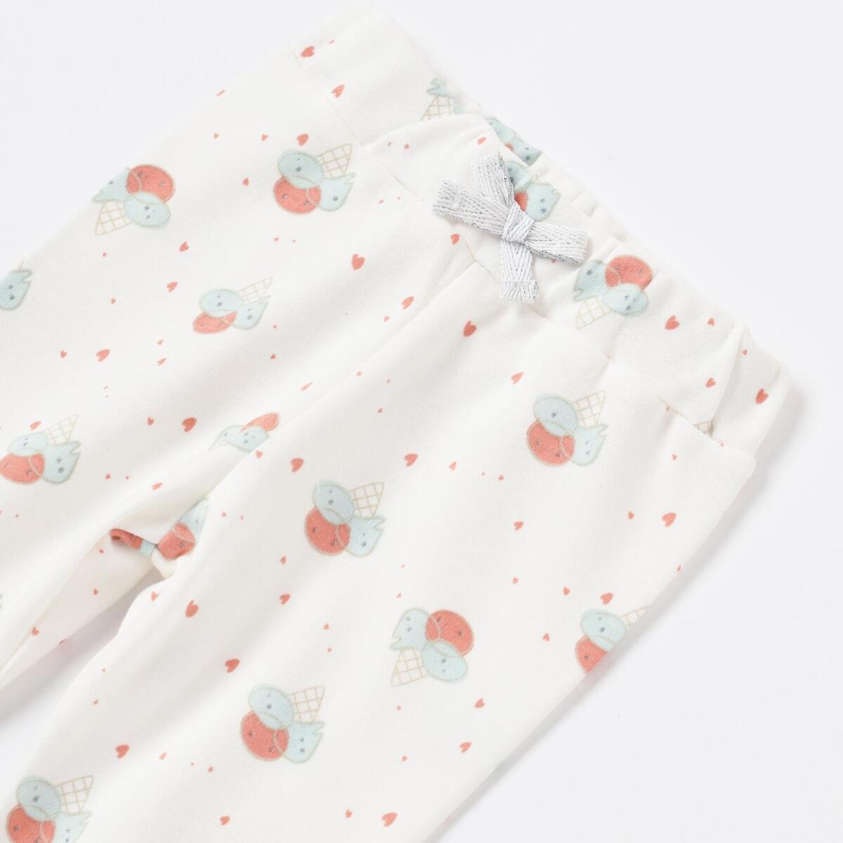 Bibaby Organik Pantolon Patiksiz Pretty Ears Bunny Ekru