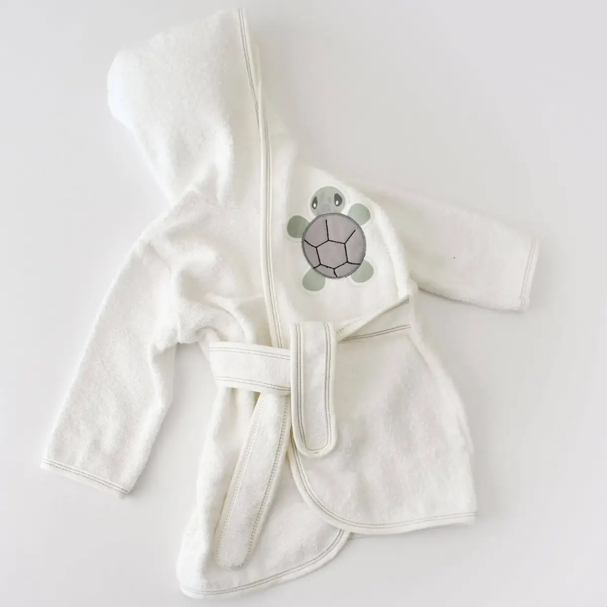 Bibaby Bornoz Takımı Tortoise Ekru - Yeşil