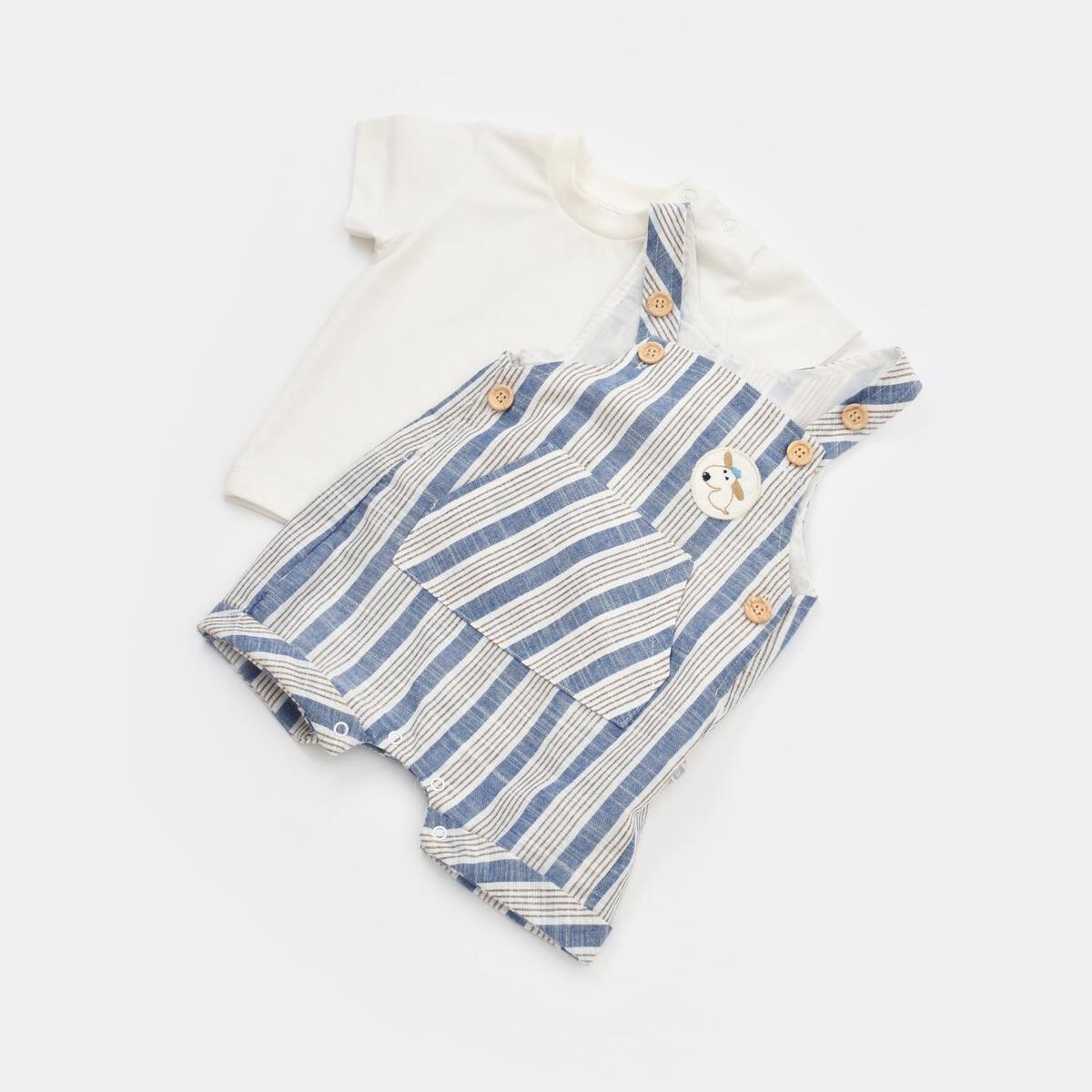 Bibaby Salopet Tulum Stripe Sytle Lacivert - Bej