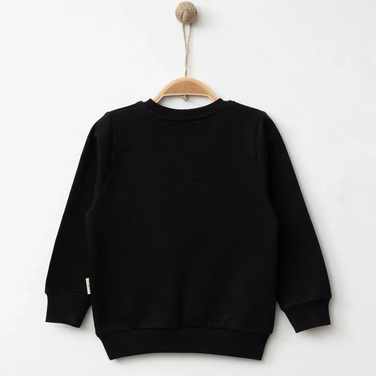 Bebolly Sweatshirt Snap Baskılı Siyah