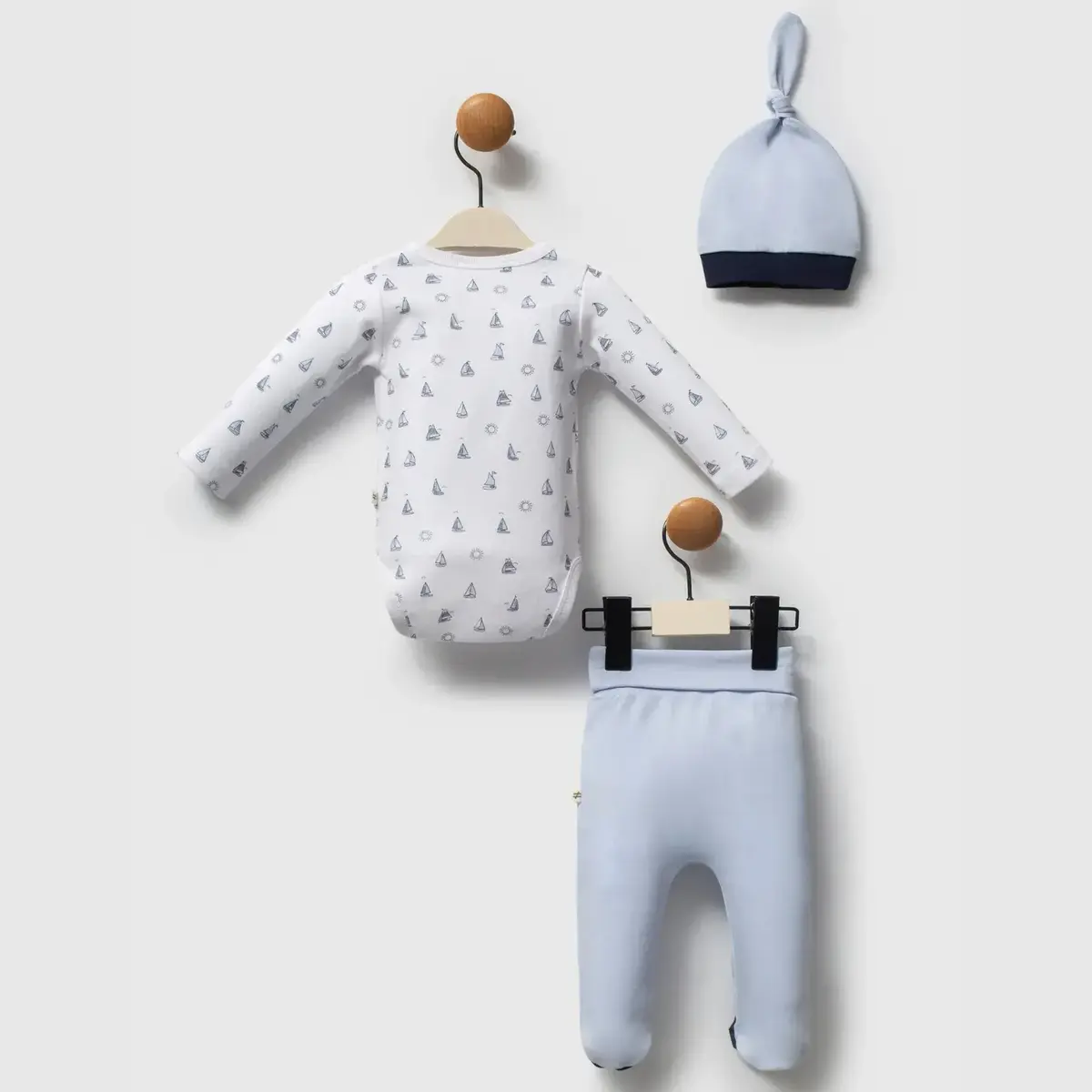 Moi Noi Zıbın Takımı 2li Captain Mavi