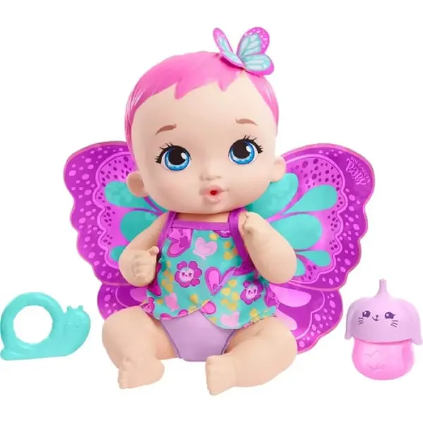 My Garden Baby Kelebek Bebeğimin Bakım Zamanı Pembe Saçlı Bebek