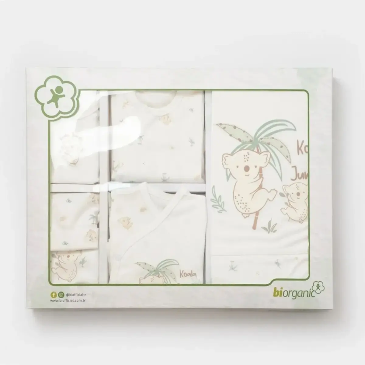 Bibaby Organik Hastane Çıkışı 10lu Koala Jungle Mint