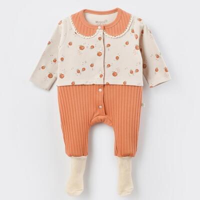 Bibaby Organik Tulum Çoraptolon Summer Fruit Light Cream Caramel