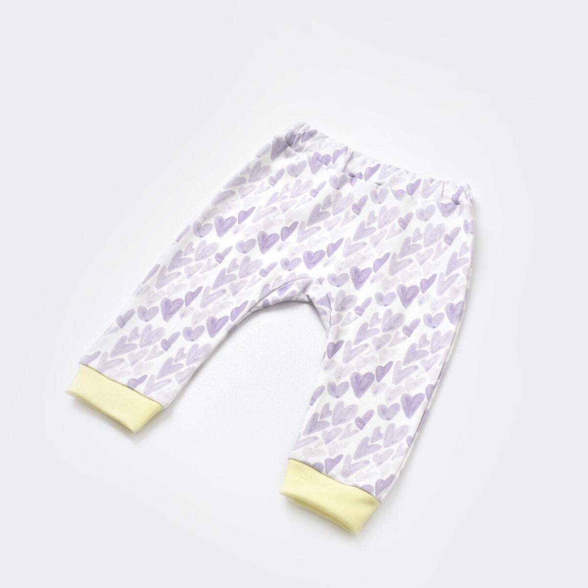 Bibaby Organik Pijama Takımı Love You Baby Yellow Lavander