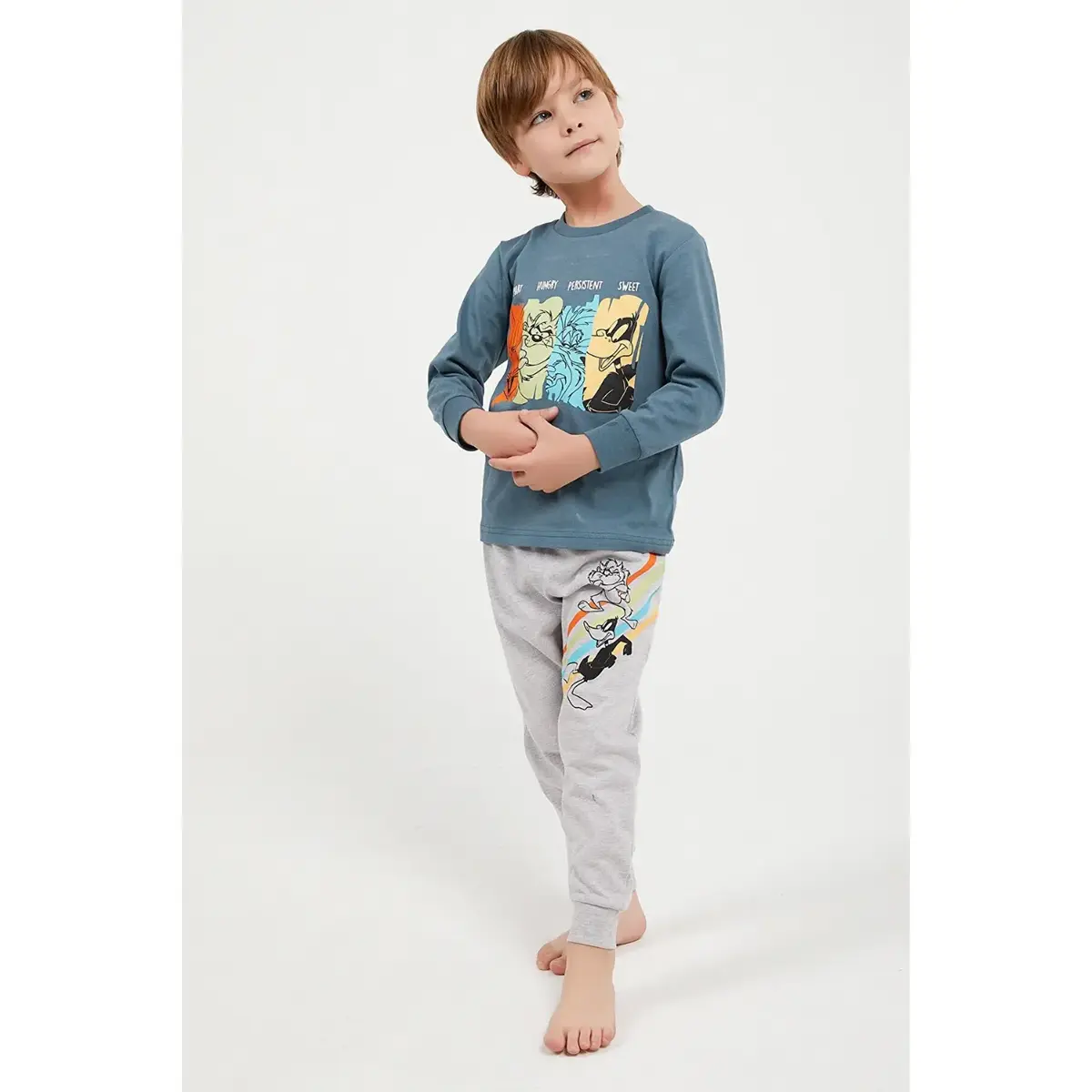 RolyPoly Looney Tunes Pijama Takımı Asfalt