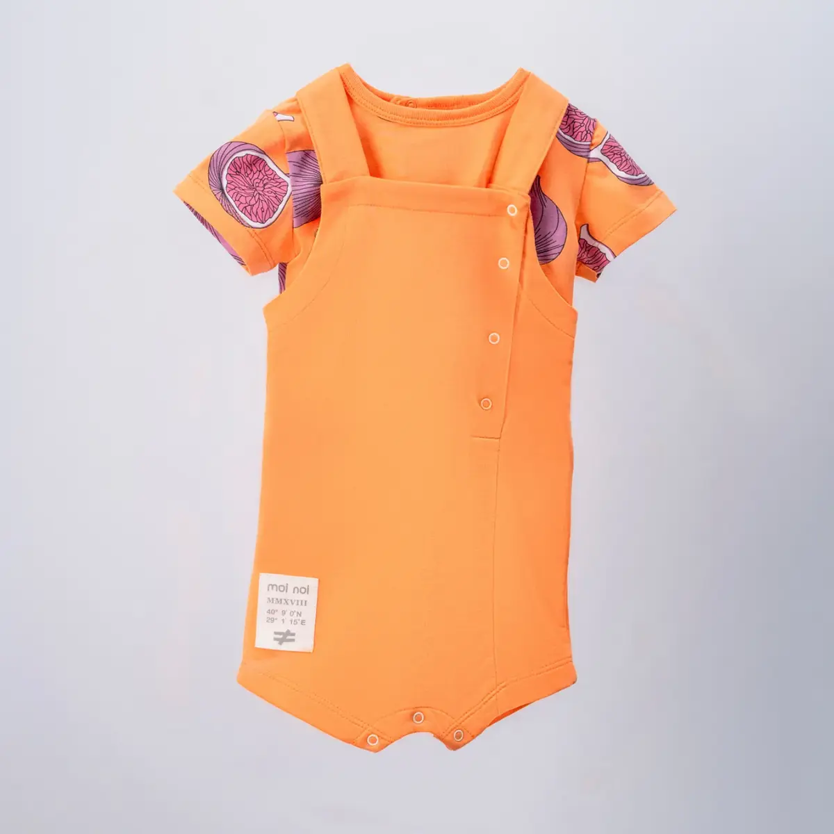 Moi Noi Salopet Çıtçıtlı Turuncu Moi Noi Salopet Çıtçıtlı Turuncu