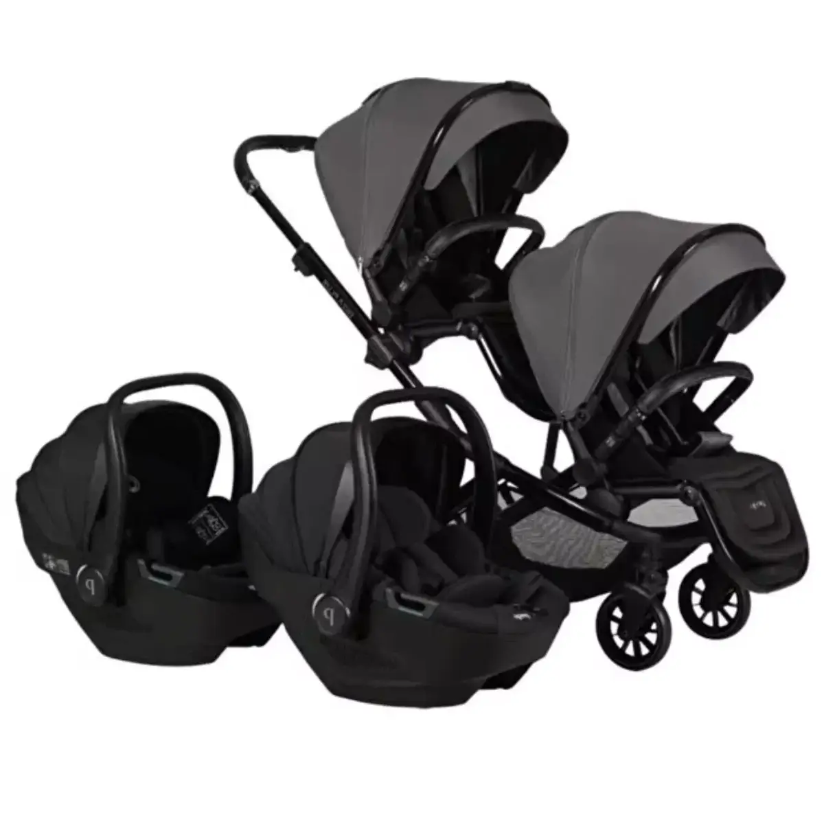 Prego 2420 Ibiza Plus I-Size Travel Sistem İkiz Bebek Arabası Gri