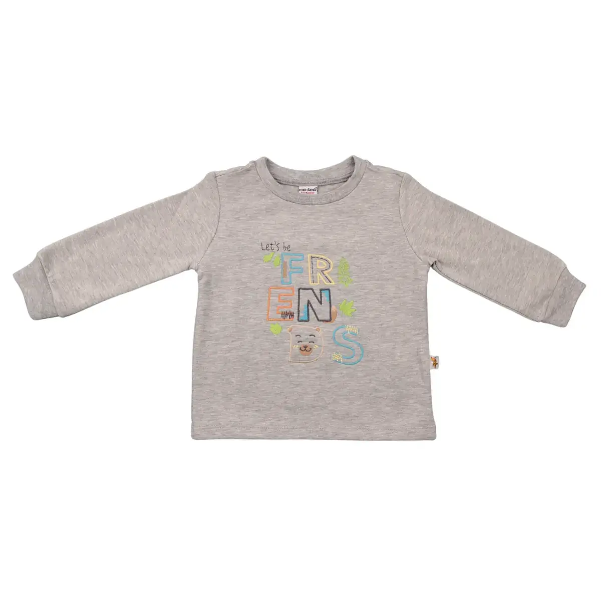Mini Damla Sweatshirt Friend Gri