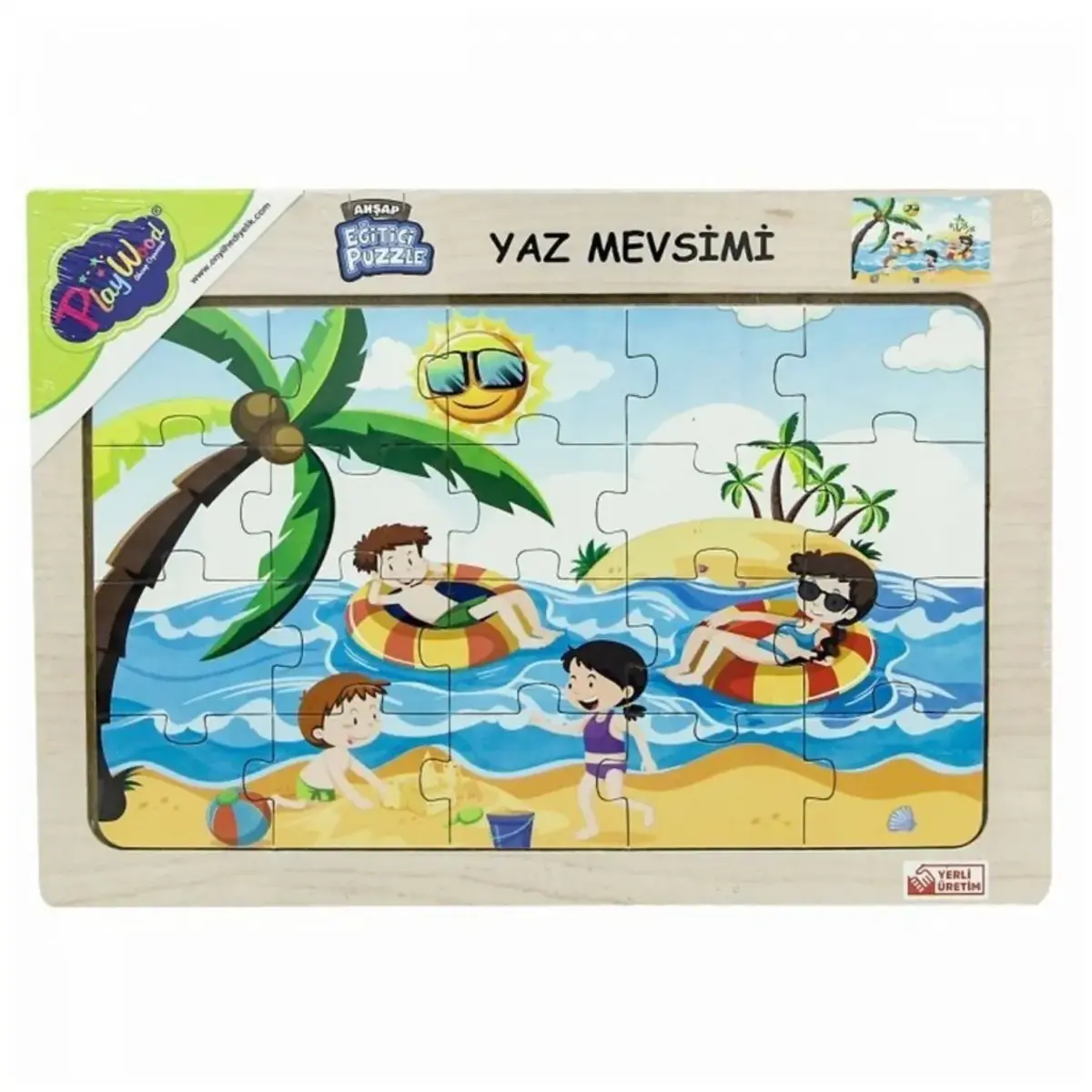 Play Wood Ahşap Tutmalı Puzzle Yaz Mevsimi                                              