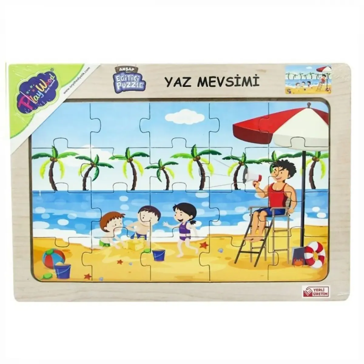 Play Wood Ahşap Tutmalı Puzzle Yaz Mevsimi                                              