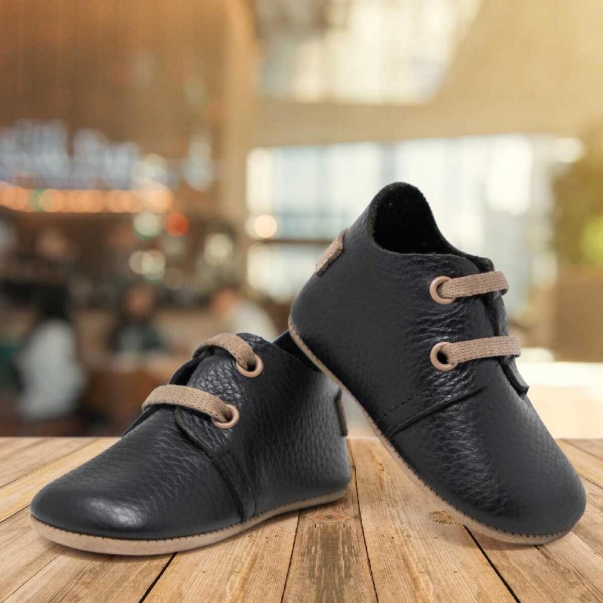 Ella Bonna Bebek Ayakkabısı Hakiki Deri Oxford Siyah