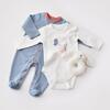 Bibaby Organik Tulum Takımı Tüllü Wild Flowers Spring Blue