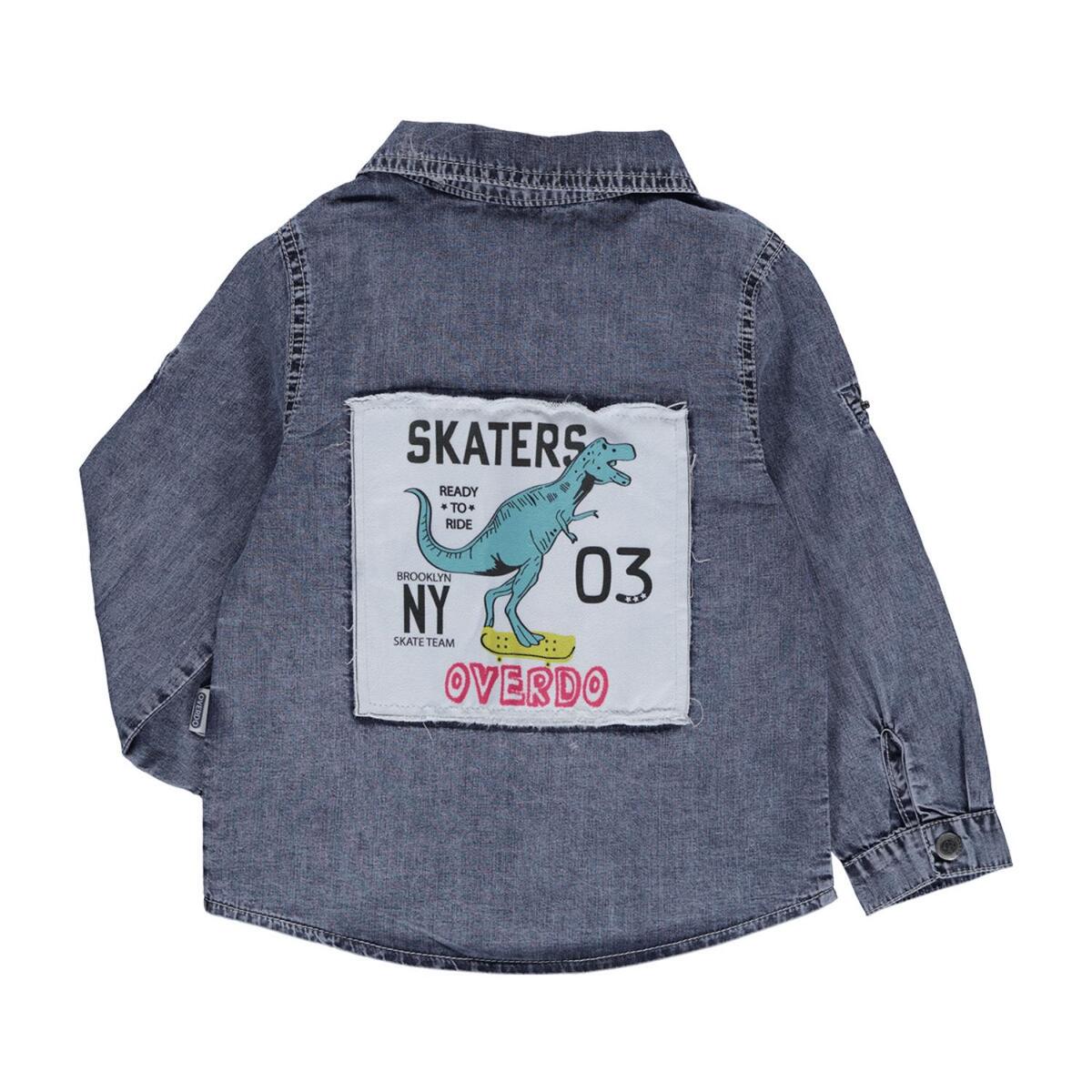 Overdo Gömlek Dinazor Baskılı Kot