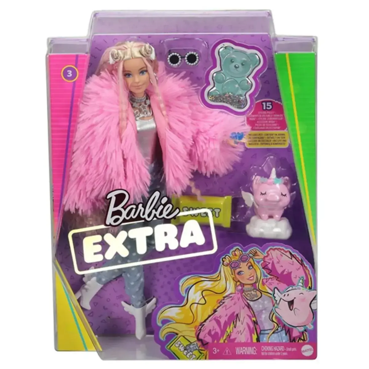 Barbie Extra Pembe Ceketli Bebek