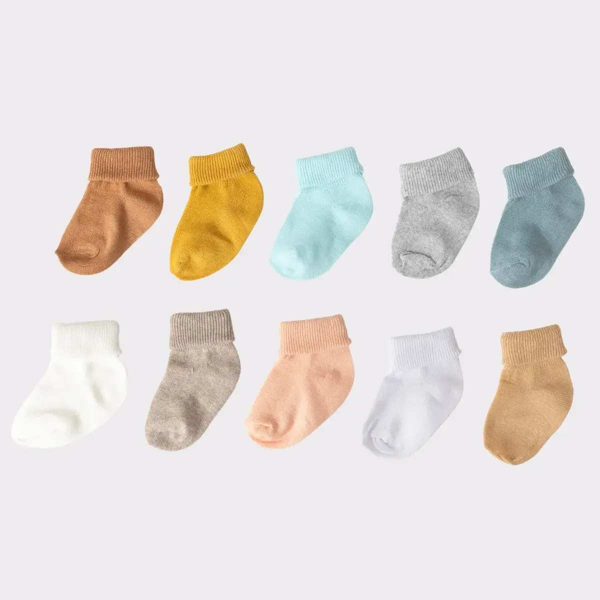 Mini Damla Çorap Soket 10lu Karışık Renkli