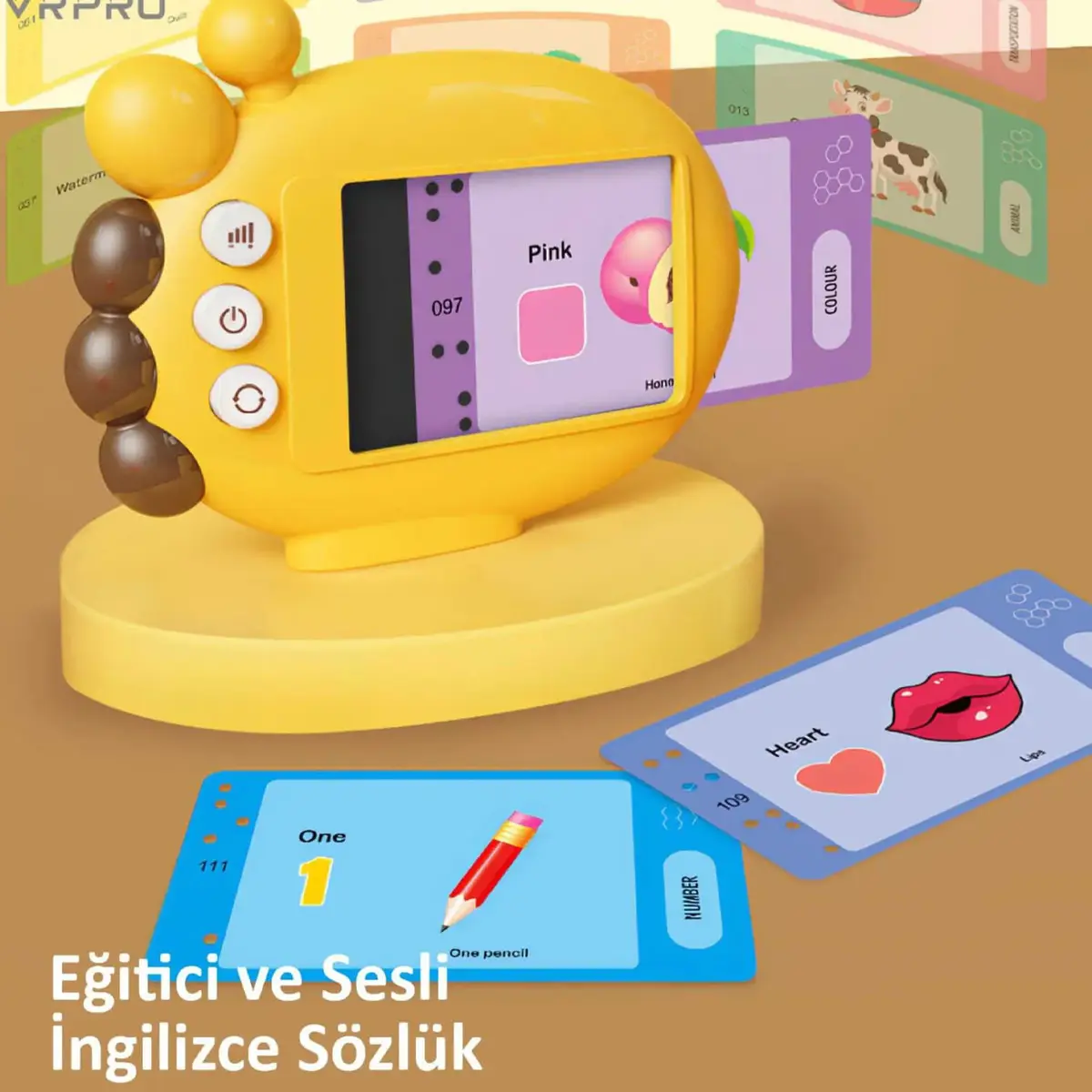 Vrpro İngilizce Öğreten Sesli Sözlük Eğitici Kartlar