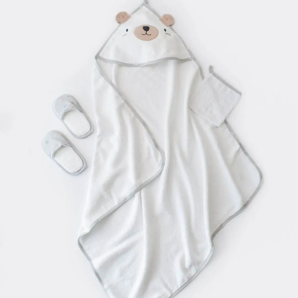 Bibaby Organik Bornoz Takımı Kutulu Hug Me Bear Yeşil