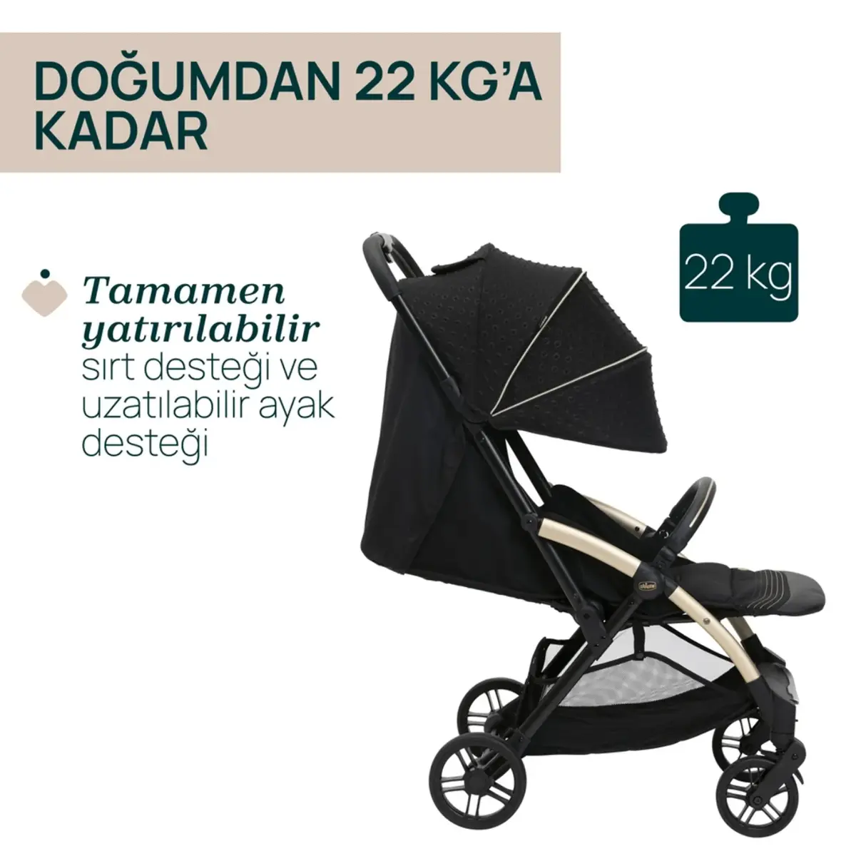 Chicco Goody XPlus Kabin Bebek Arabası Dark Shadow