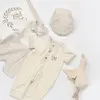Bibaby Salopet Şortlu Royal Kasketli Bej
