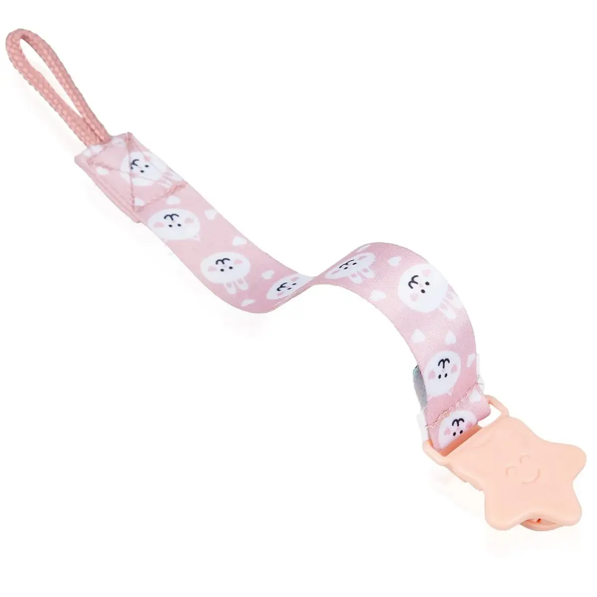 Babyjem Emzik Tutacağı Desenli Pembe Ayıcık