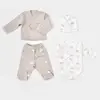 Bibaby Organik Zıbın Takımı Curly Sheep Prematüre Bej