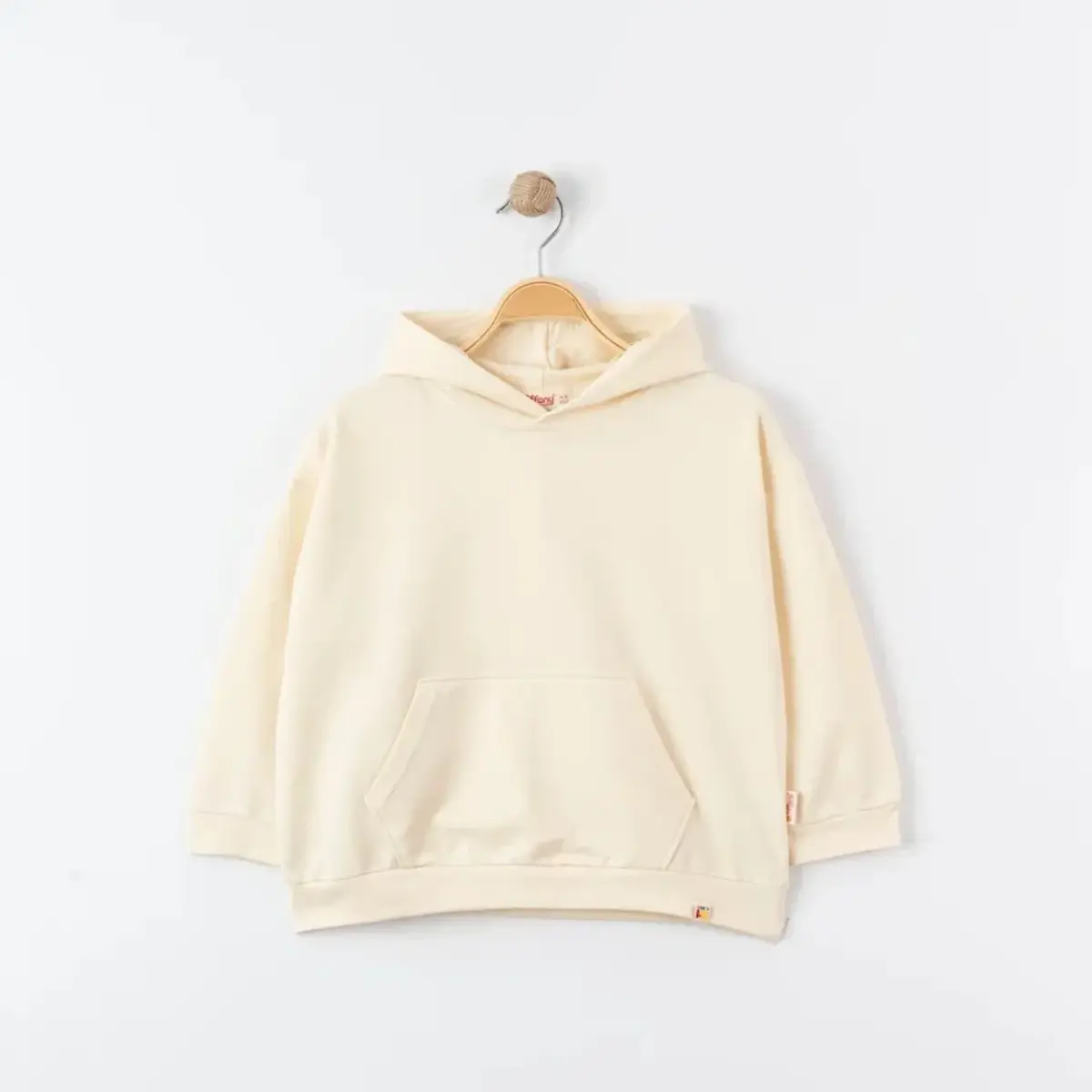 Tiffany Sweatshirt Kapüşonlu Oversize Theme Bej
