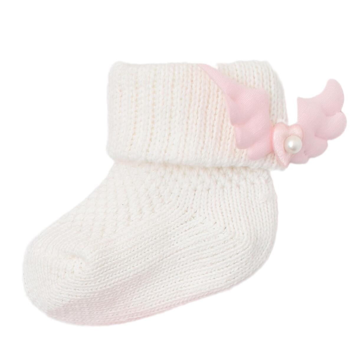 Bibaby Patik Çorap Angel Ekru - Pembe