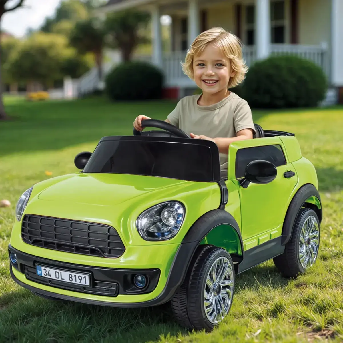 Dolu Ride on Akülü Araba 12 Volt Yeşil