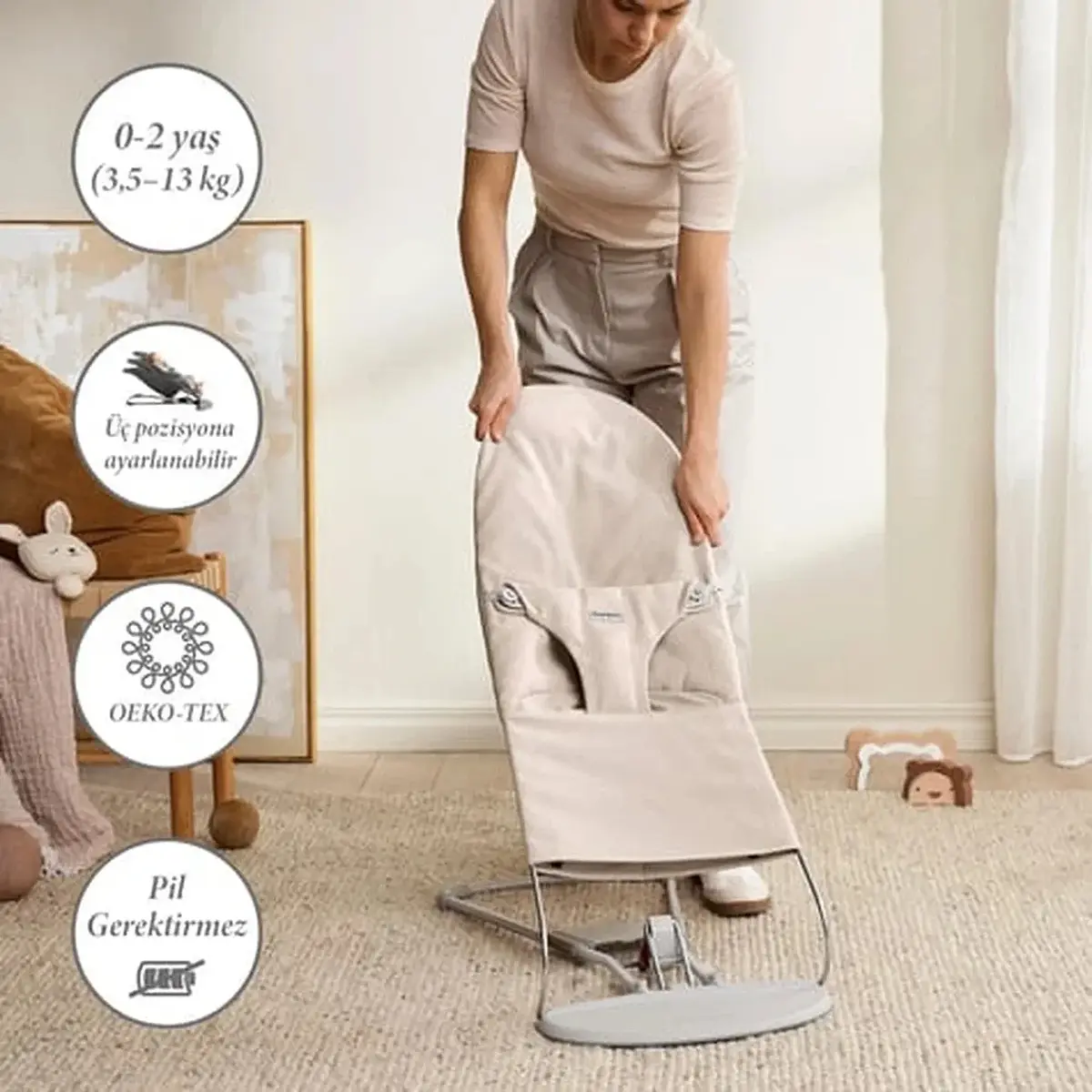 Babybjörn Bliss Ana Kucağı Woven Melange Light Beige