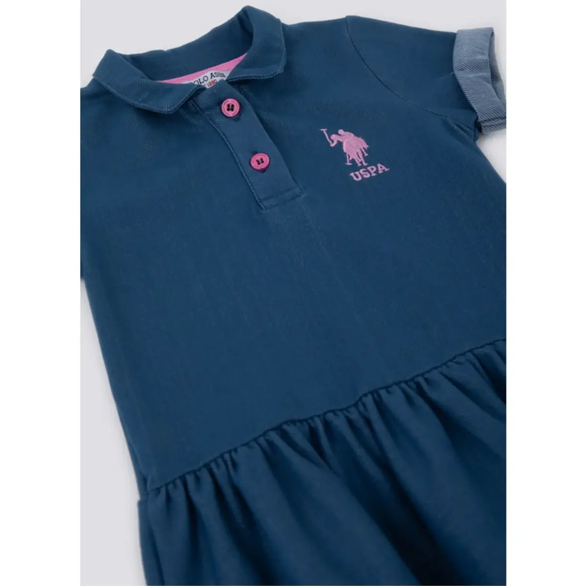 U.S. Polo Elbise Kısa Kol Denim