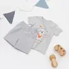 Bibaby 2Li Takım Şortlu Bow Dog Beyaz