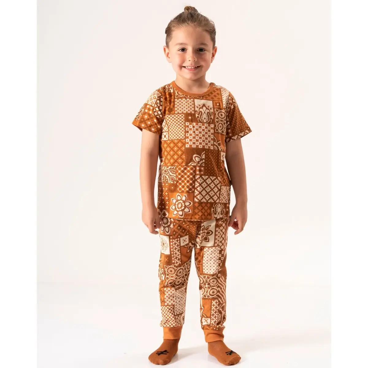 Moi Noi 2li Takım Şortlu Desenli Tarçın Moi Noi 2li Takım Şortlu Desenli Tarçın