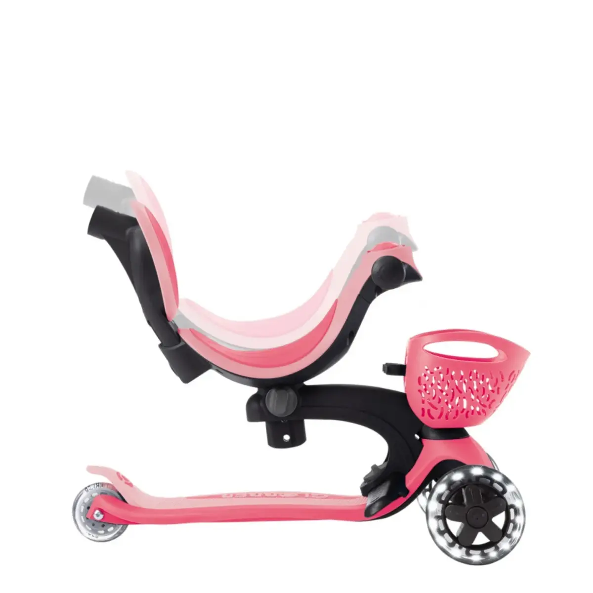 Globber Go Up Baby 360 Işıklı Scooter - Koyu Pastel Pembe