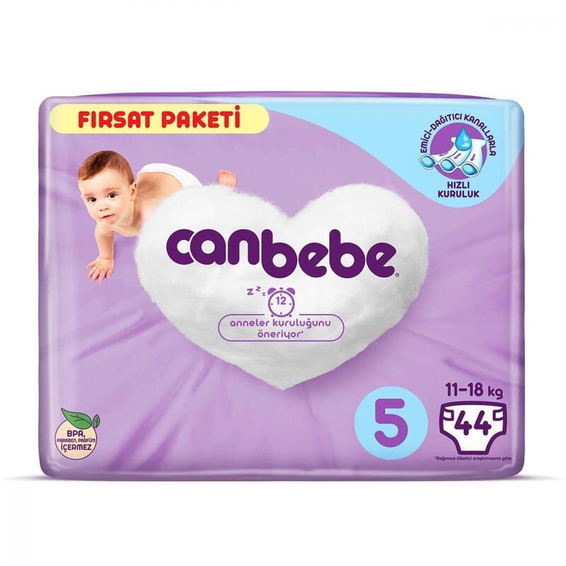 Canbebe Bebek Bezi 5 Beden Junior 11-18 Kg 44lü Fırsat Paketi