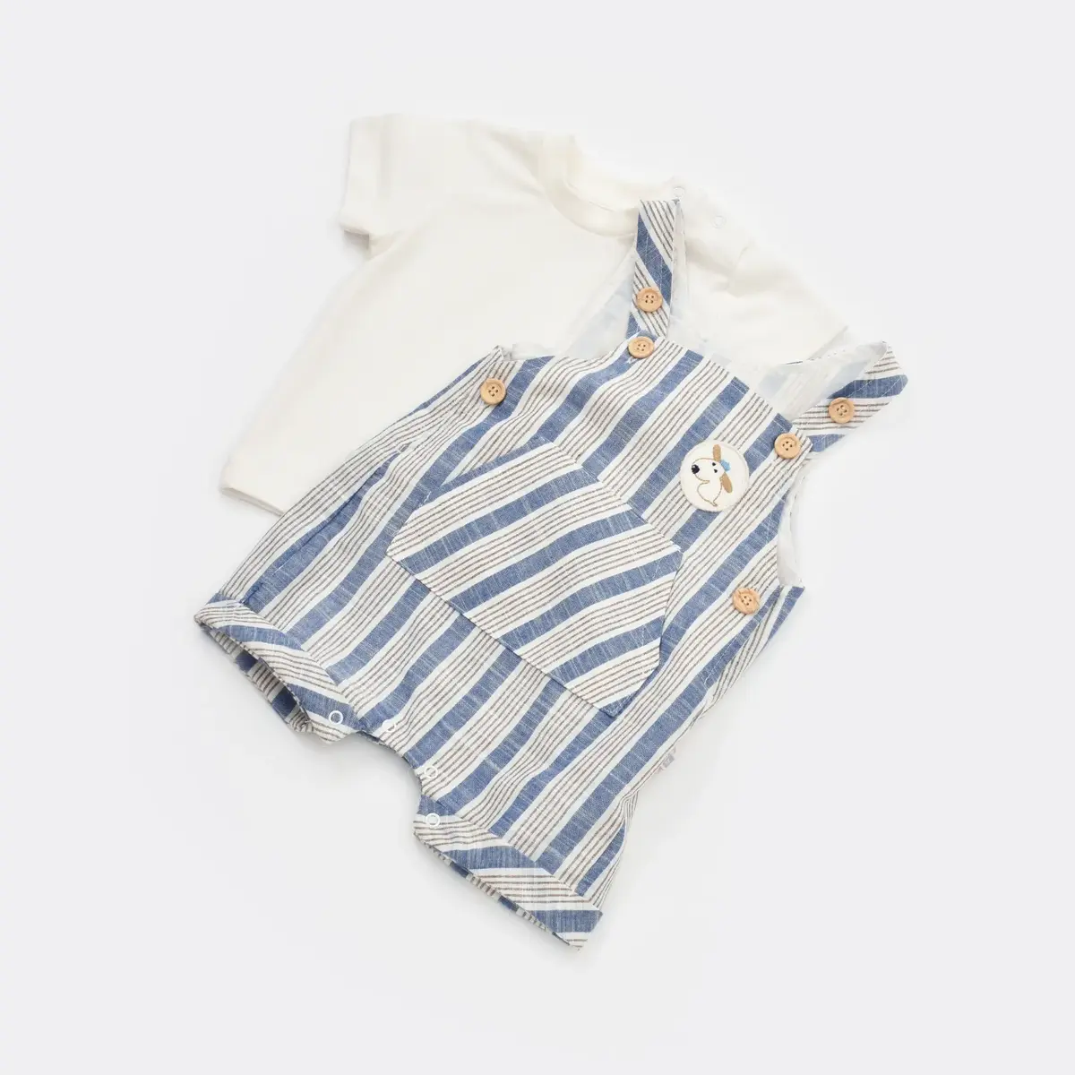 Bibaby Salopet Tulum Stripe Sytle Lacivert - Bej