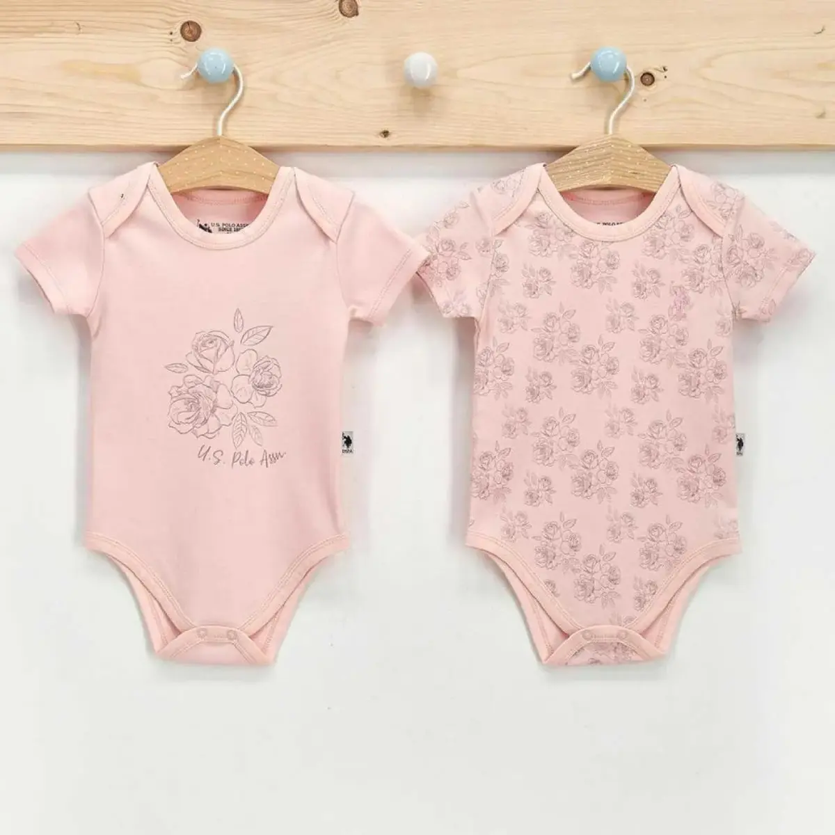 U.S Polo Body Kısa Kol 2li Toz Somon