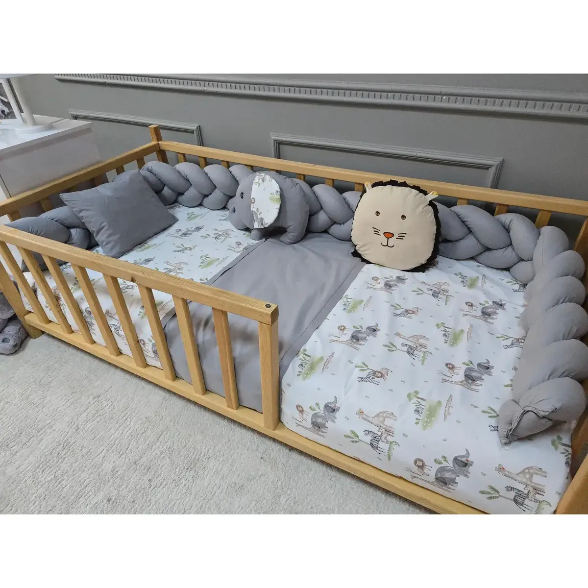 Yuar Baby Motessori Örgü Uyku Seti Gri Amazon