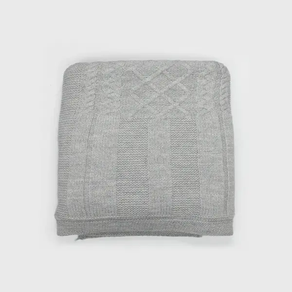 Bistyle Battaniye Welsoft Triko Winter Time 80x95cm Koyu Gri