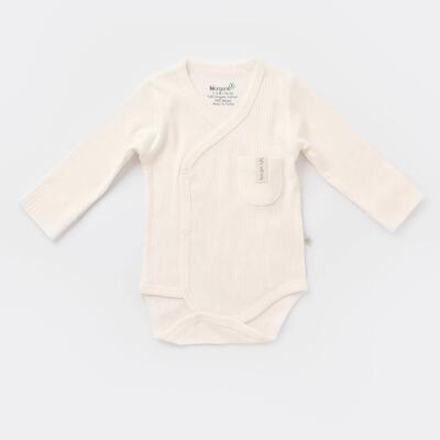 Bibaby Organik Body Kruvaze Eldivenli Soft Modal Ekru