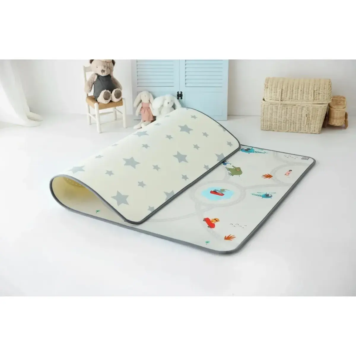 Coolmats Eğlenceli Gezi -Yıldızlar Oyun Halısı 140x100x1