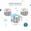 Babyjem Önden Açılır Bebek Banyo&Mama Oturağı Gri
