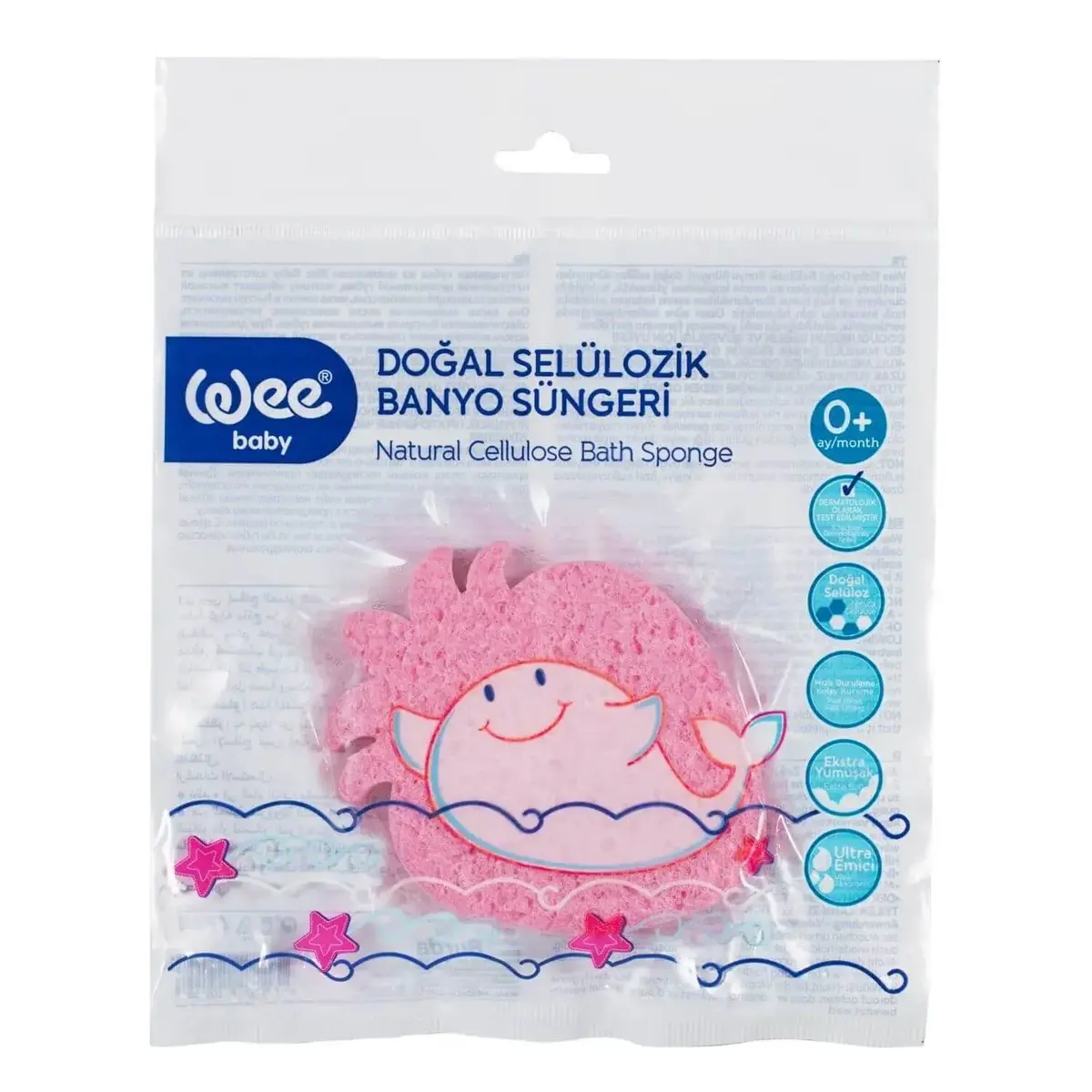 Wee Baby Doğal Selülozik Bebek Banyo Süngeri