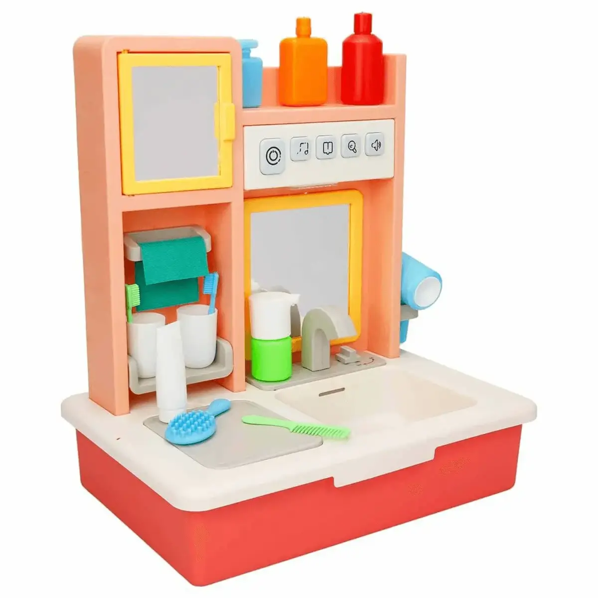 Eğitici Modern Banyo Lavabo Sesli Ve Müzikli Pembe