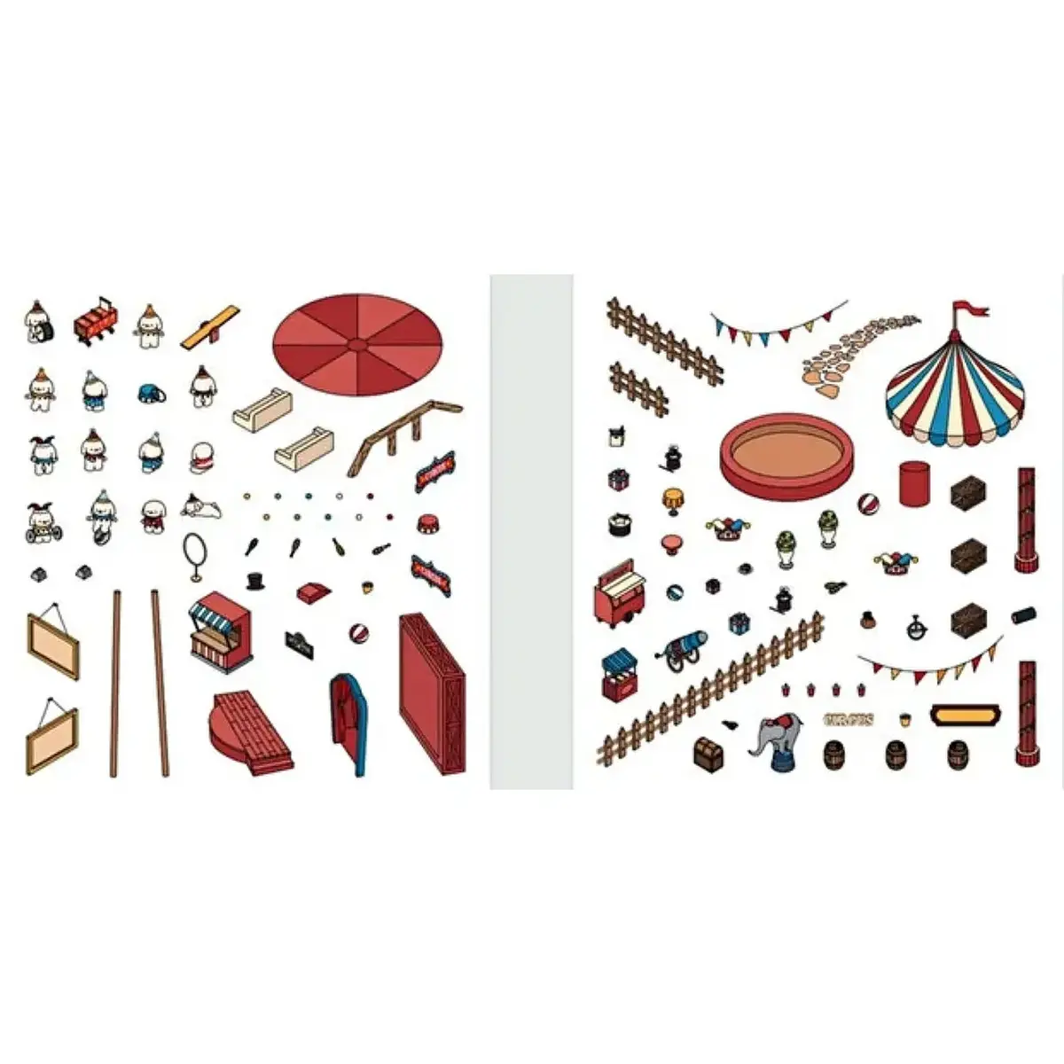 Lino 3D Sticker Set Cricus
