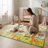 Holmen Katlanabilir Oyun Matı Arabalar Ve Hayvanlar 150x200x1 Cm