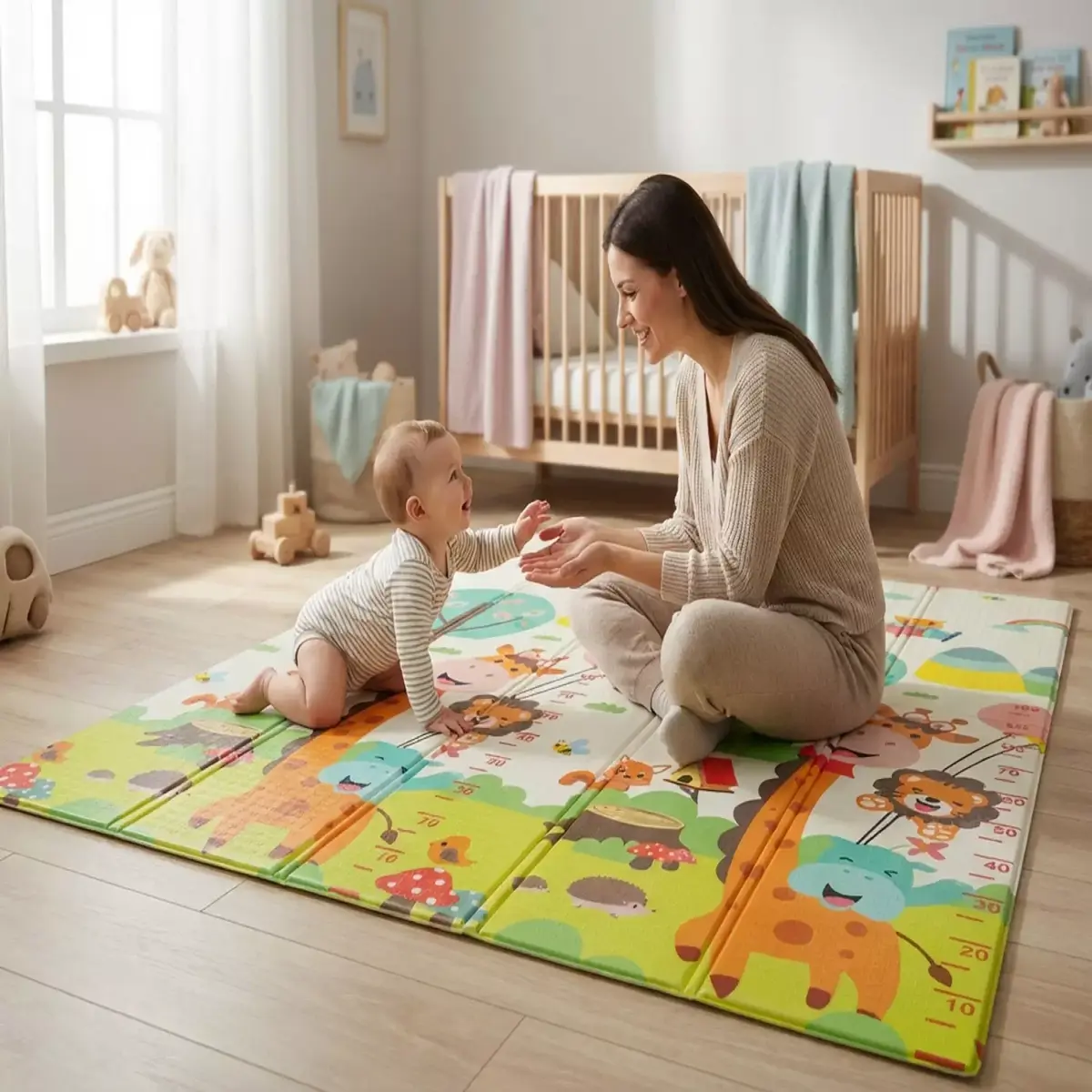 Holmen Katlanabilir Oyun Matı Arabalar Ve Hayvanlar 150x200x1 Cm