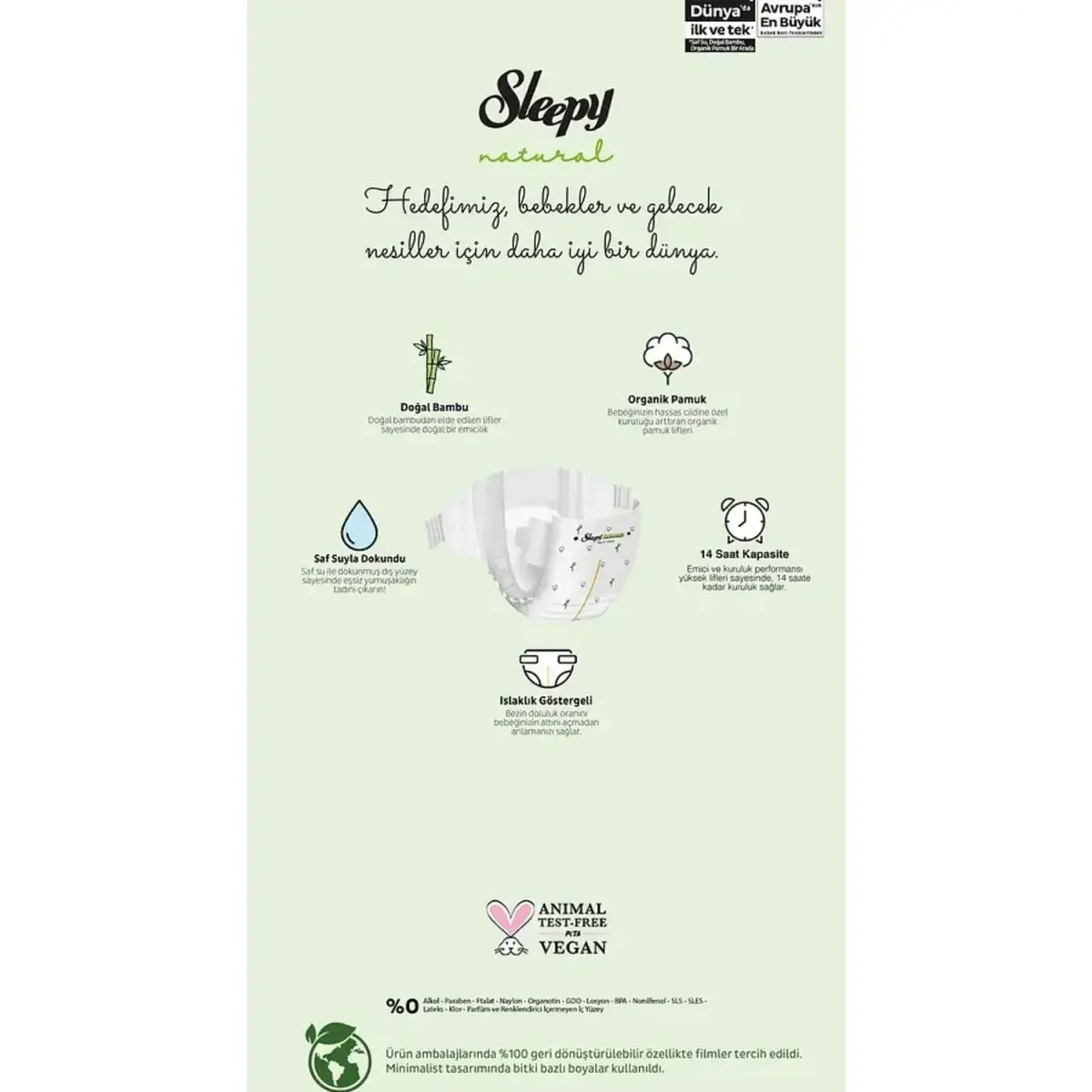 Sleepy Bebek Bezi Natural XL 6 Numara 62li Ultra Fırsat Paket