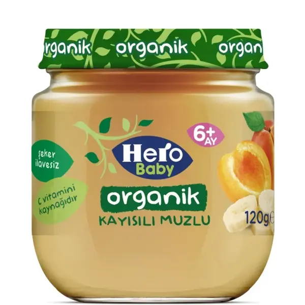 Hero Baby Organik Kayısı Muz Püresi 120 Gr