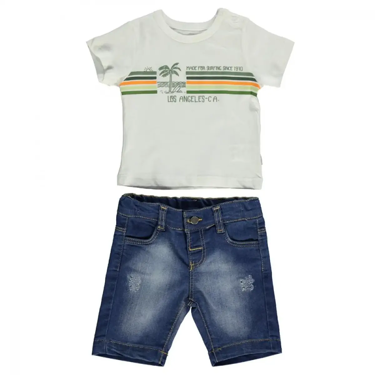 Bebetto 2li Takım Şortlu Kot Holiday Mood Haki Bebetto 2li Takım Şortlu Kot Holiday Mood Haki